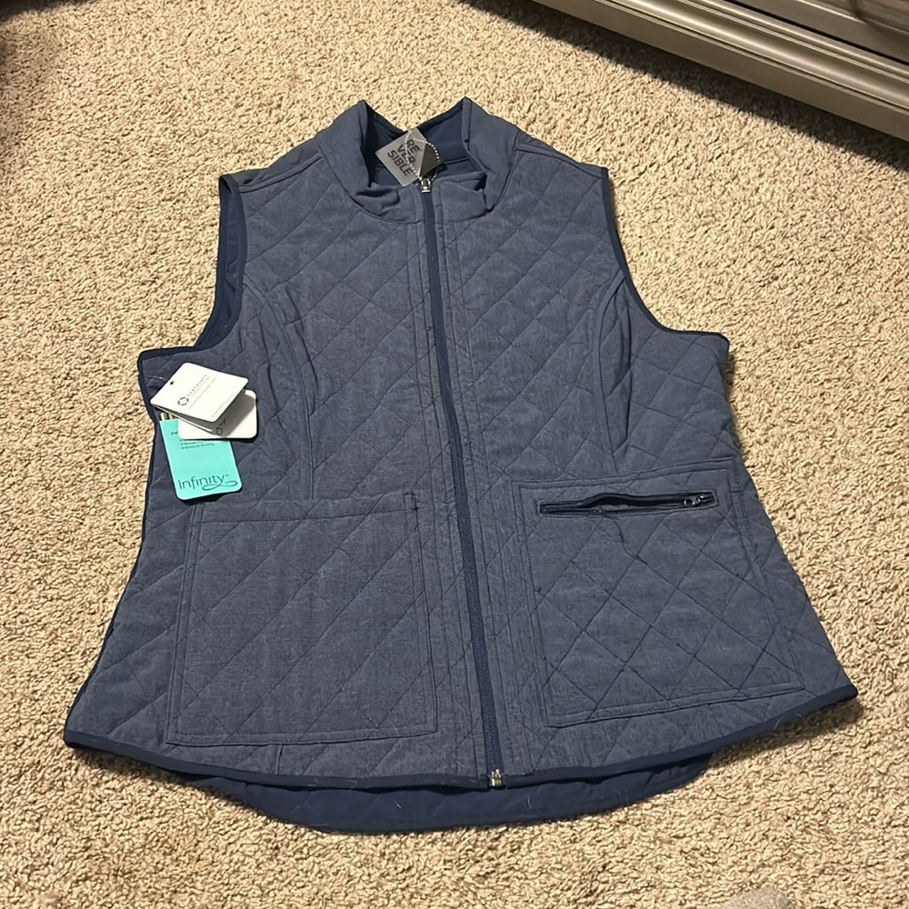 Navy Cherokee infinity reversible scrub vest. NWT.